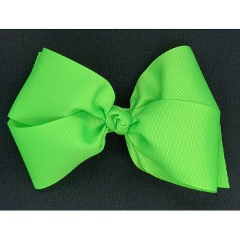 Green (Neon Green) Grosgrain Bow - 6 Inch